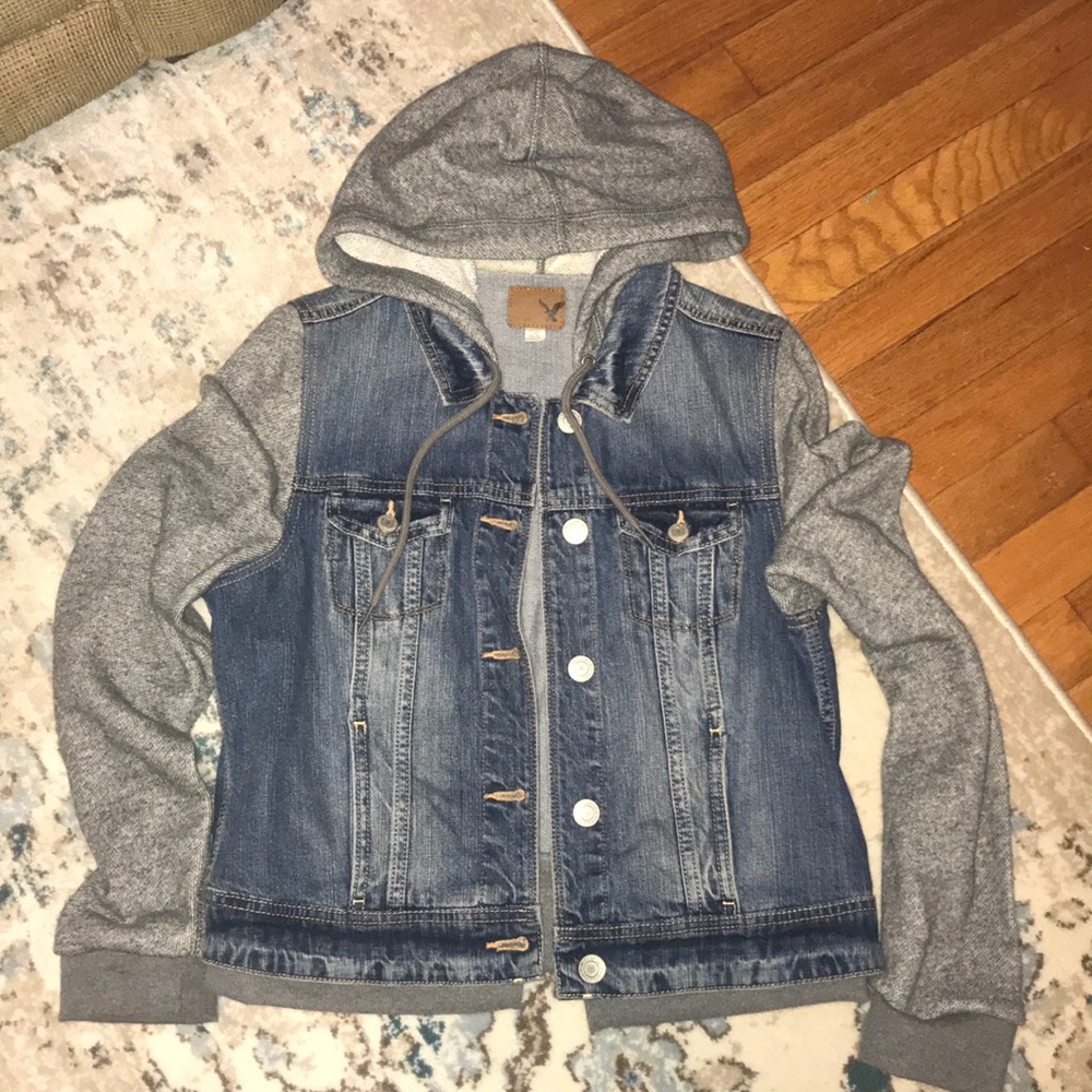 American Eagle denim and sweater jacket